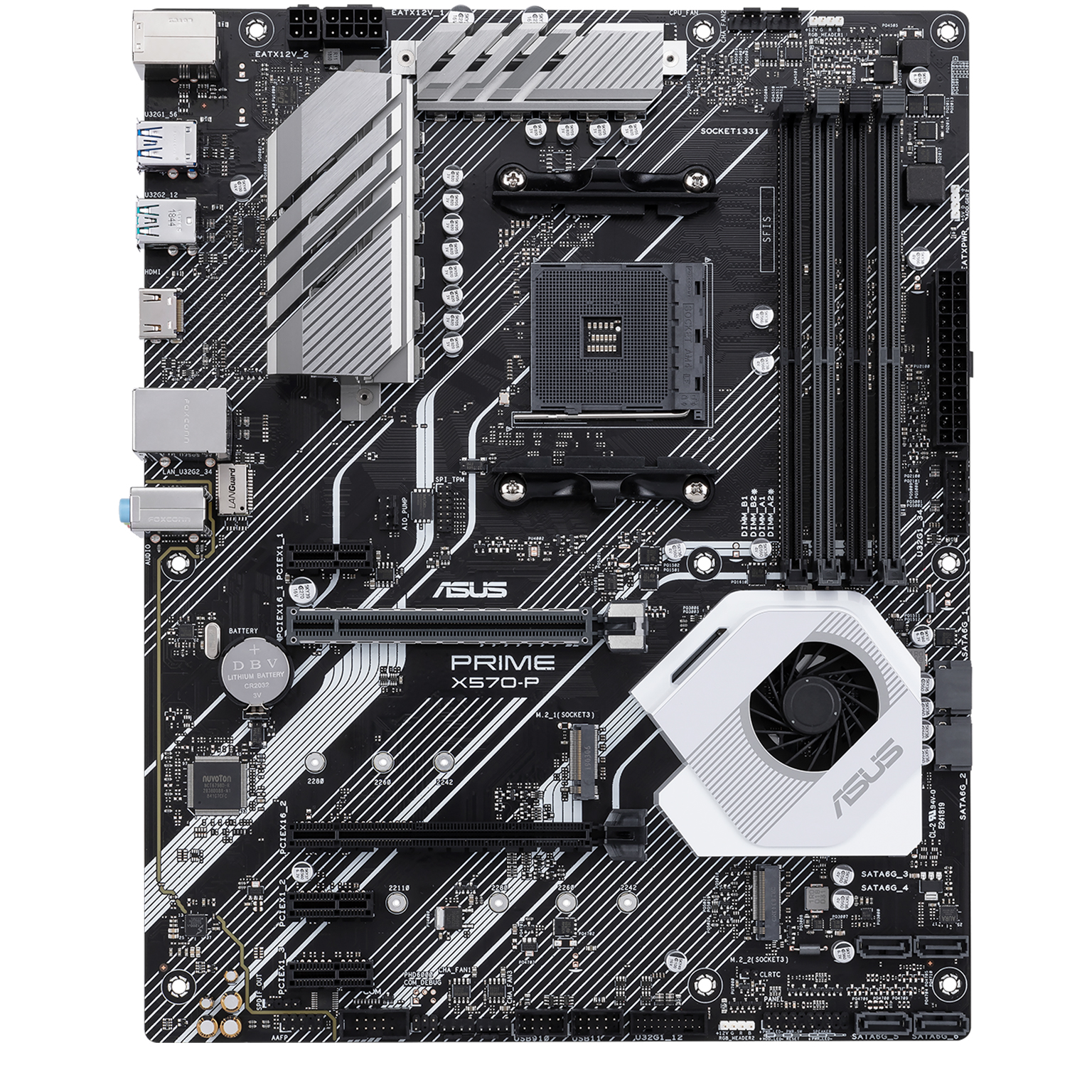 купить Геймерская Материнская плата ASUS PRIME X570-P AMD AM4, 4xDDR4(4400MHz), 6xSATA3, RAID, 2xM.2, 3xPCI-Ex4.0x1, 3-PCI-E4.0x16, 1xHDMI, 1xDP, 8xUSB3.2, 1xPS/2, 1xGLAN, ATX в Алматы