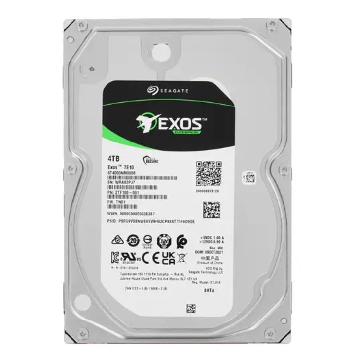 купить Жесткий диск Seagate ST4000NM000B Exos 7E10 4TB, 3.5", 7200rpm, SATA3, 512N, 256MB, 5Y в Алматы