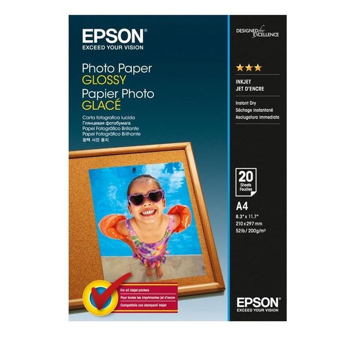 купить Бумага для струйной печати Epson C13S042538 Glossy Photo Paper, глянцевая, A4, 20 листов в Алматы