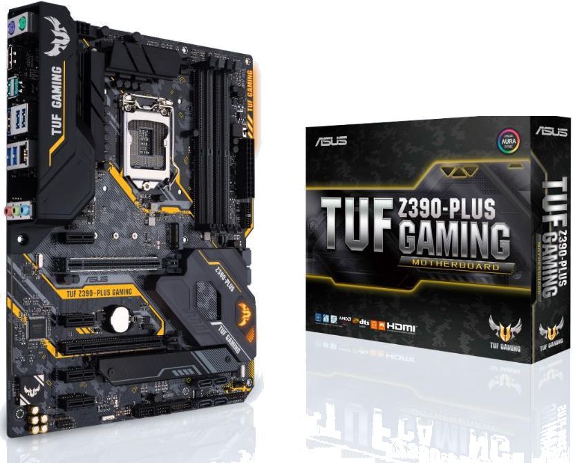 купить Материнская плата ASUS TUF Z390-PLUS GAMING, Socket 1151, 4xDDR4 (4266 O.C.), 6xSATA3 Raid, 2xM.2, 2xPCIe3.0/2.0x16, 4xPCIe3.0/2.0x1, Supports AMD CrossFireX™ Technology, 1xHDMI, 1xDP, 6xUSB3.1, 1xRG45, 2xPS/2, AURA RGB, ATX в Алматы