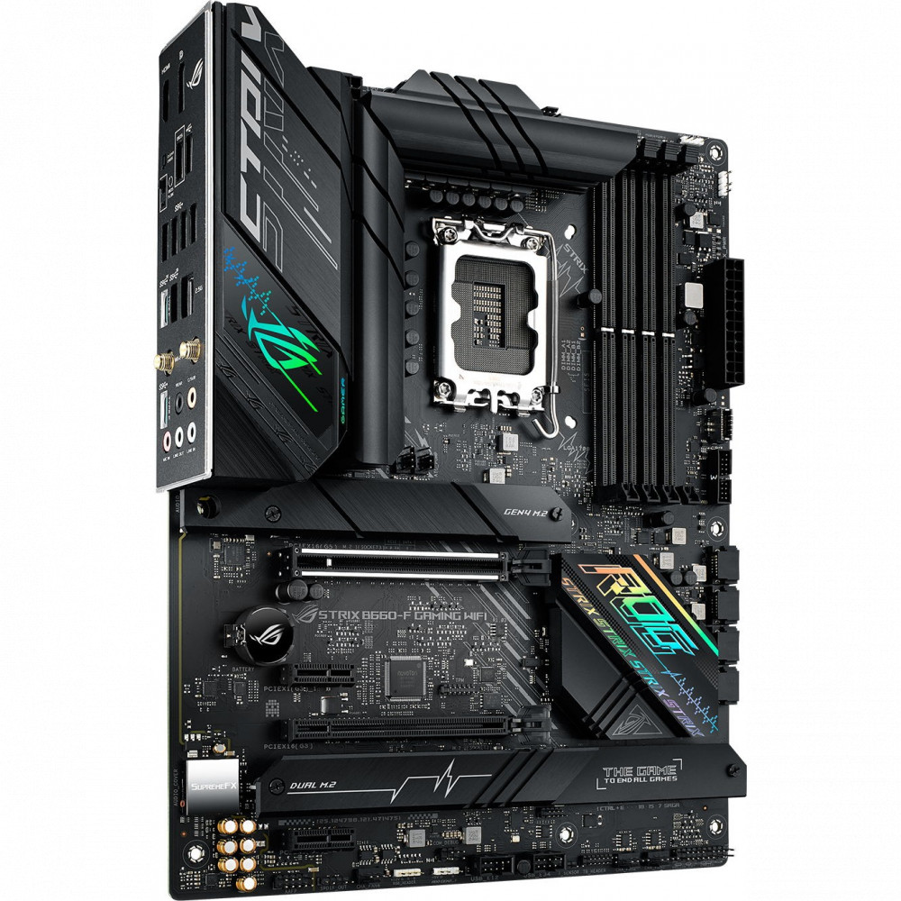 купить Сист. плата ASUS ROG STRIX B660-F GAMING WIFI,B660,1700,4xDIMM DDR5,2xPCI-Ex16,M.2,4xSATA,HDMI,DP,2,5Gb Ethernet,WIFI6 в Алматы