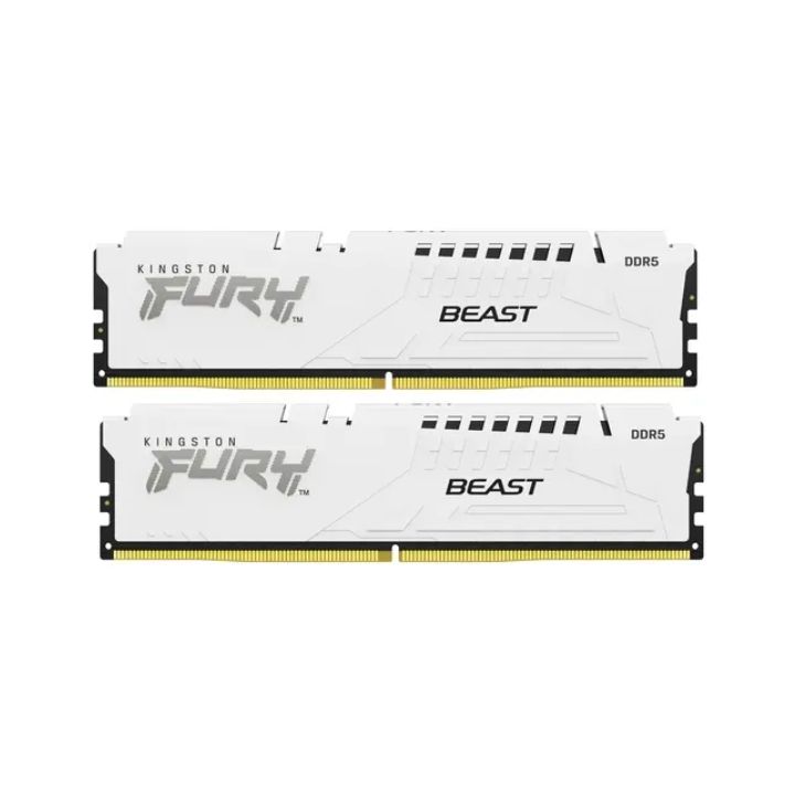 купить Комплект модулей памяти Kingston FURY Beast White EXPO KF552C36BWEK2-32 DDR5 32GB (Kit 2x16GB) 5200M в Алматы