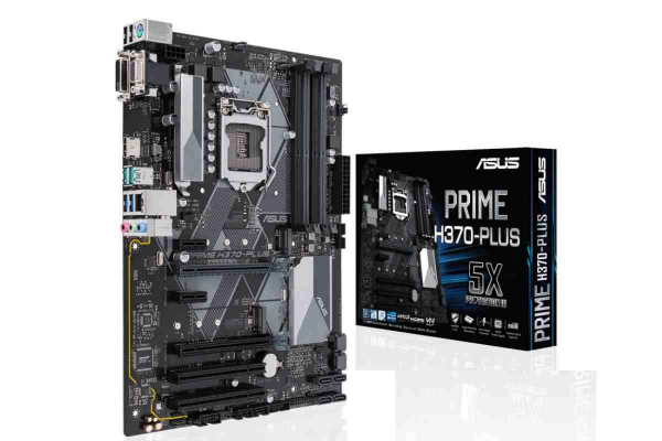 купить Сист. плата Asus PRIME H370-PLUS, H370, S1151, 4xDIMM DDR4, 2xPCI-E x16, 2xPCI-E x1, 2xPCI, 2xM.2, 6xSATA, HDMI, DVI-D в Алматы