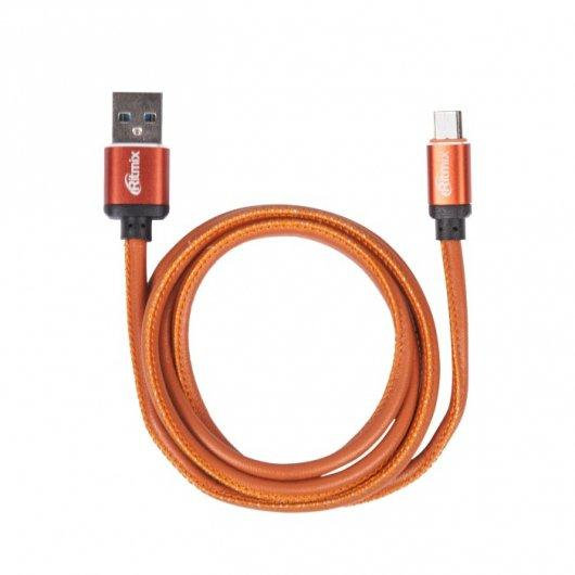 купить Кабель Ritmix RCC-415 MicroUSB-USB 2.5 A Leather в Алматы