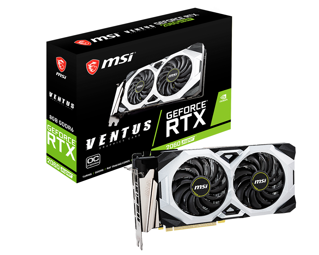 купить Видеокарта MSI GeForce RTX2060 SUPER, 8GB GDDR6 256-bit 1xHDMI 3xDP RTX 2060 SUPER VENTUS OCV1 в Алматы