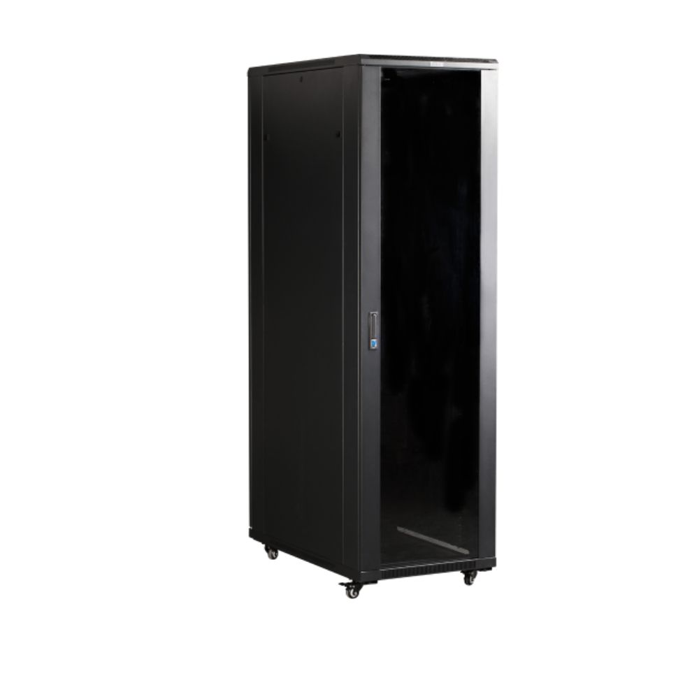 Купить Шкаф 19* Business, 42U 600x800, черный, передняя дв. перфорир., задняя дв. распашная перфорир. в Алматы