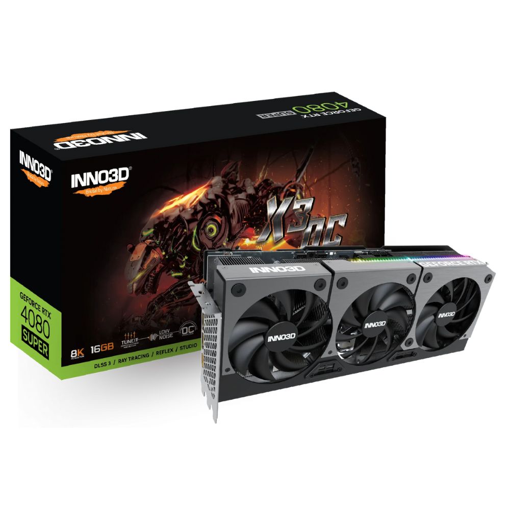 купить Видеокарта Inno3D GeForce RTX4080 SUPER X3 OC 16G N408S3-166XX-187049N в Алматы