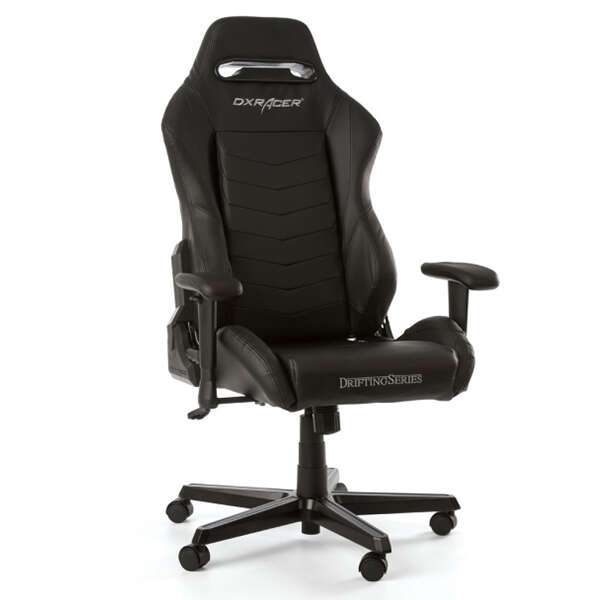 купить Игровое компьютерное кресло, DX Racer, OH/DM166/N, Эко-кожа и винил PU,PVC, Металлическая основа кресла, Механизм качания: топ-ган, Прорезиненные колеса в комплектации, Чёрный в Алматы