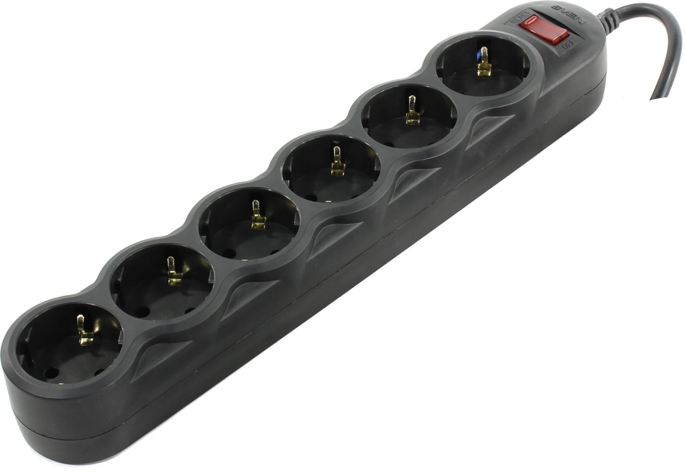 купить Сетевой фильтр SVEN SF-06L 1,8 м (6 sockets), черный . в Алматы