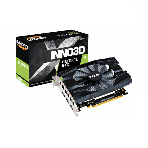 купить Видеокарта 4GB GTX1650 GDDR6 128-bit 1725 MHz, PCIe4.0, Inno3D Compact 2DP HDMI (32-710 N16501-04D6-1177VA19) в Алматы
