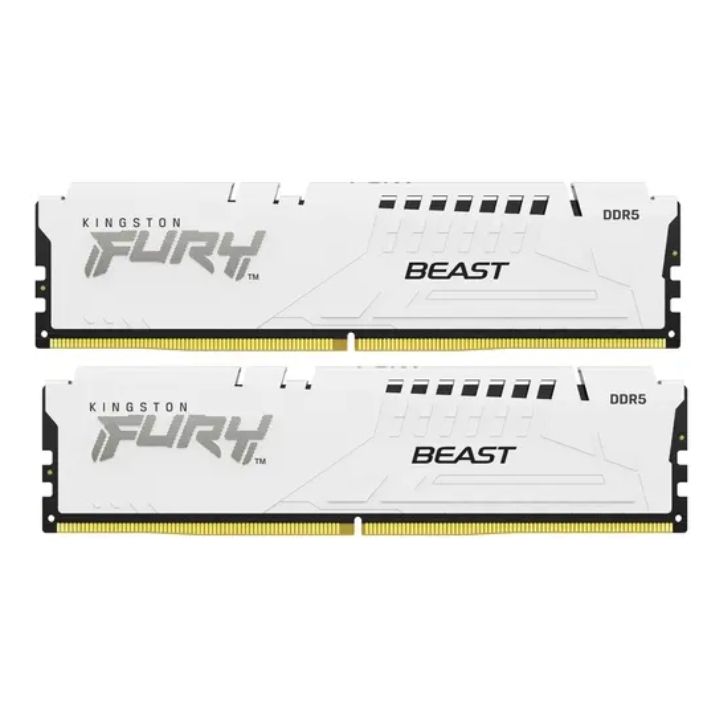 купить Комплект модулей памяти Kingston FURY Beast White EXPO KF556C36BWEK2-64 DDR5 64GB (Kit 2x32GB) 5200M в Алматы