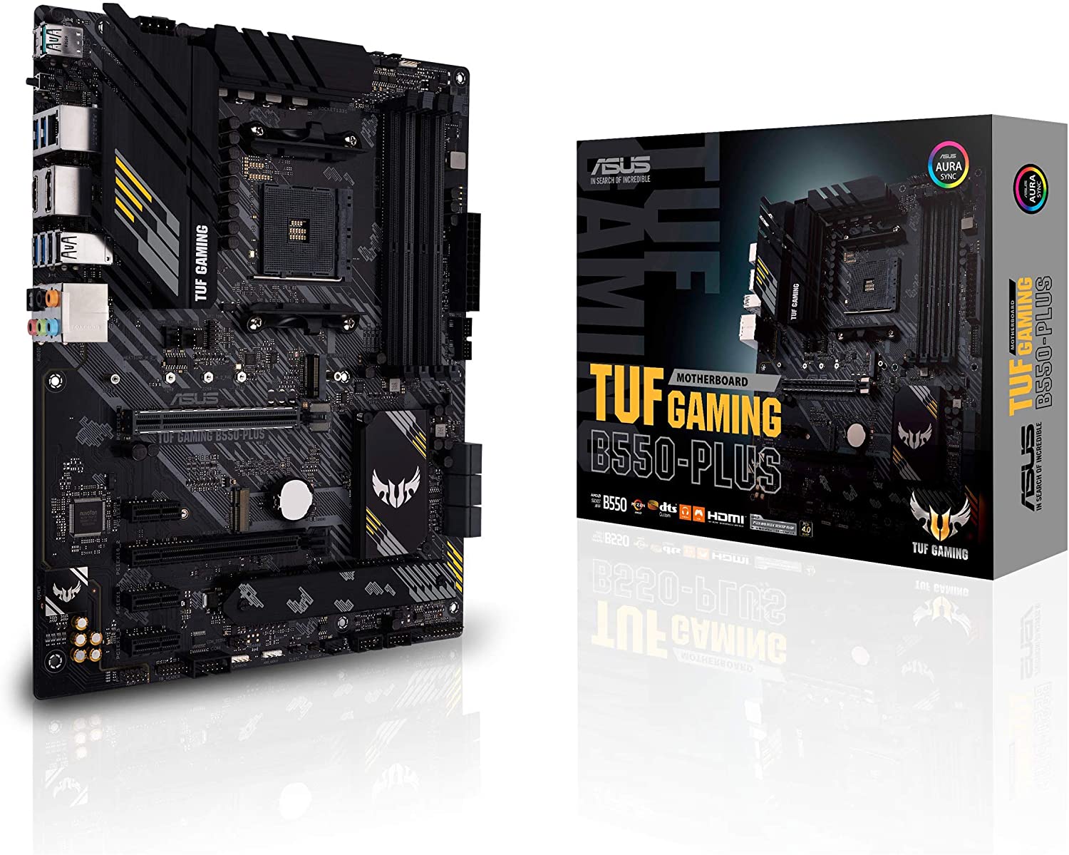 купить Материнская плата ASUS TUF GAMING B550-PLUS AMD B550 AM4 4xDDR4  6xSATA3 RAID DP HDMI ATX в Алматы