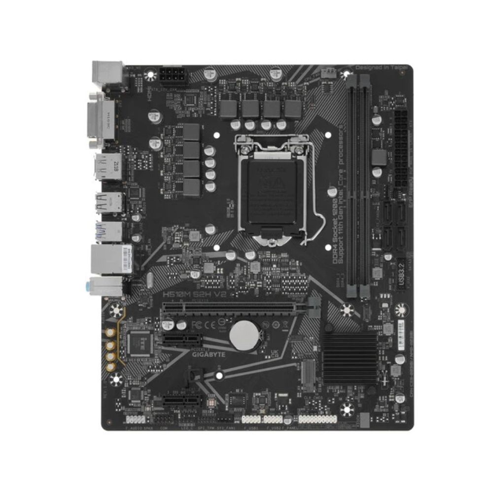купить Материнская плата GIGABYTE H510M-S2H V2, LGA1200, H510, PCI-Ex 4.0, HDMI+DVI+DP, 1xM.2, 4xSATA в Алматы
