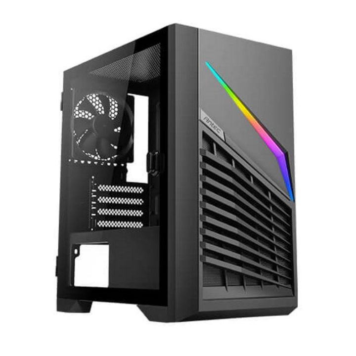 купить Компьютерный корпус DP31 Dark Phantom, tempered glass, black, 1*120cm fan, ARGB, MATX, (w/o PSU) в Алматы