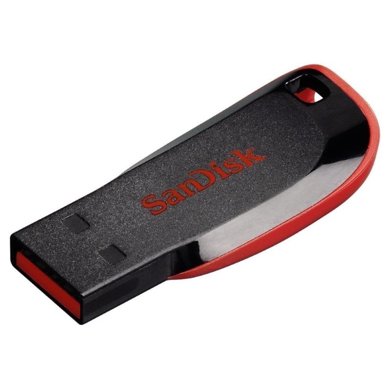 купить Флешка SanDisk Cruzer Blade SDCZ50-016G-B35 16 Гб black-red в Алматы