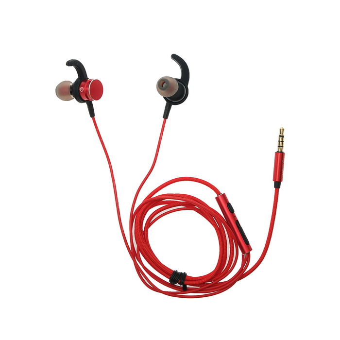 купить Наушники-вкладыши ORICO SOUNDPLUS-RS1-RD спортивные <Гц-20 кГц, 3.5mm, 1.2M, Black/Red> в Алматы