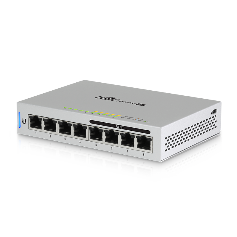 купить Коммутатор Ubiquiti UniFi Switch 8 60W управляемый UniFi 8 портов 10/100/1000Mbps PoE(60W) US-8-60W в Алматы