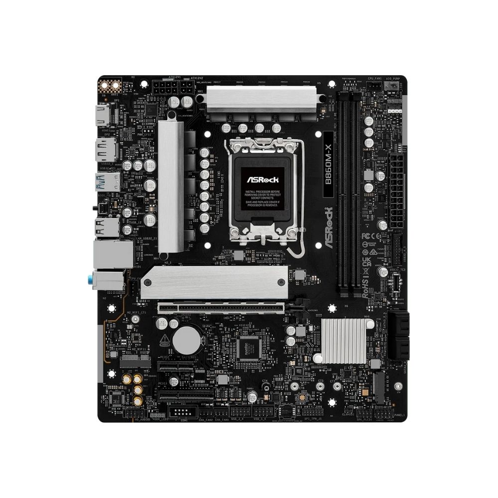 купить Материнская плата ASRock B860M-X LGA1851 2xDDR5 4xSATA 2xM.2 1xHDMI 1xDP mATX в Алматы