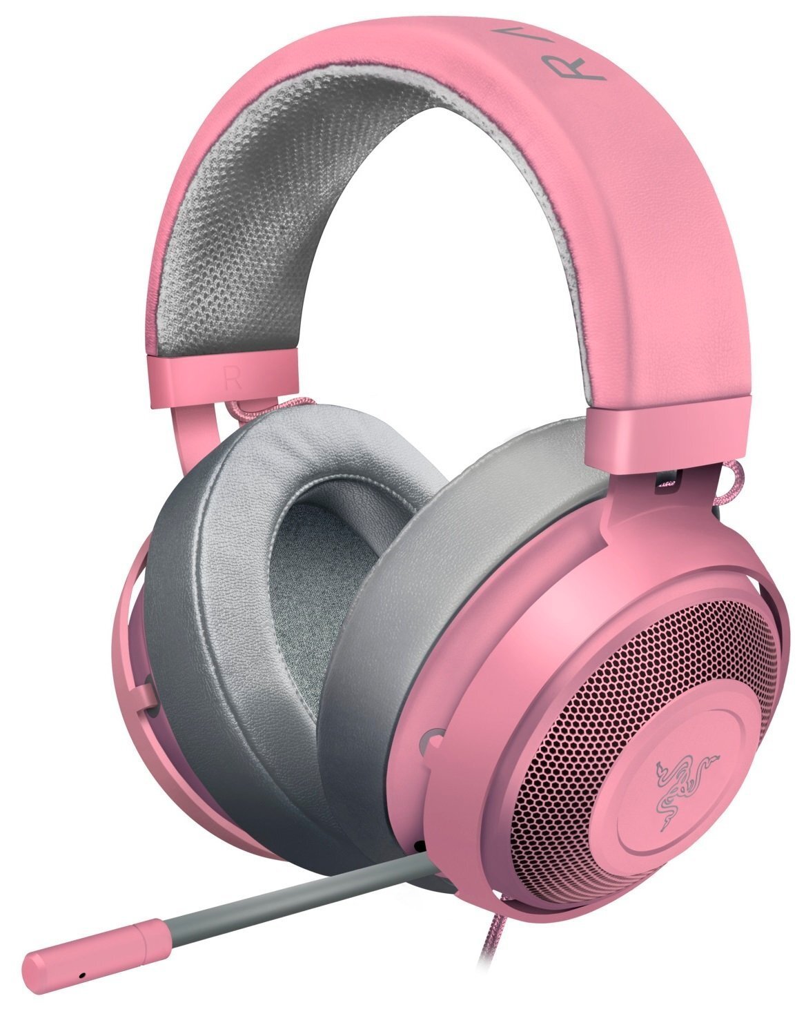 купить Гарнитура, Razer, Kraken &ndash; Quartz, RZ04-02830300-R3M1, Игровая гарнитура, Микрофон поворотный гибкий, Динамики 50 мм, Диапазон частот: 12 Гц &ndash; 28 кГц , Чувствительность при 1 кГц: 109&plusmn;3 дБ Розовый в Алматы