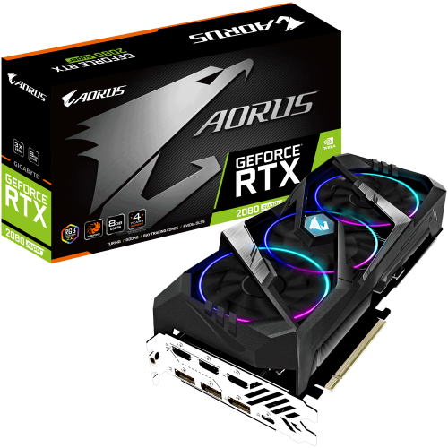 купить Видеокарта Gigabyte RTX 2080S, GV-N208SAORUS-8GC, 8GB GDDR6 256bit, Windforce stack 3xFan, 3xDP, 3xHDMI BOX в Алматы