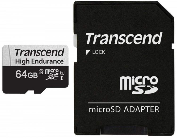 купить Карта памяти MicroSD 64GB Class 10 U1 Transcend TS64GUSD350V в Алматы