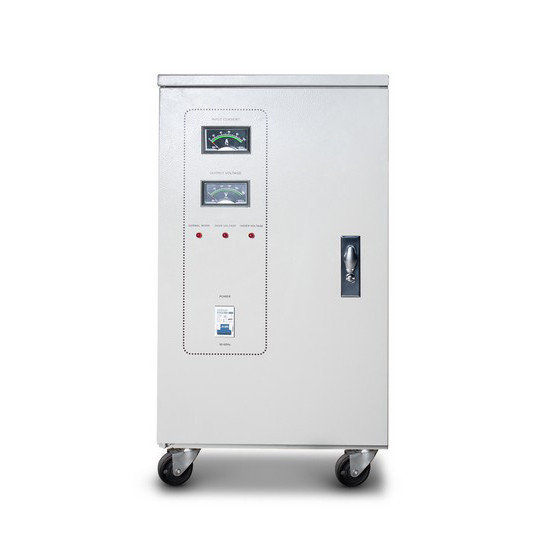 купить Стабилизатор, SVC, 3-60000(48000W), Трёхфазный, Индикация режимов работы, Диапазон работы AVR: 240-450В, Клеммная колодка, Бежевый в Алматы