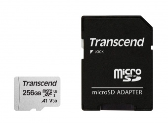 купить Карта памяти MicroSD 256GB Class 10 U3 A1 Transcend TS256GUSD300S-A в Алматы