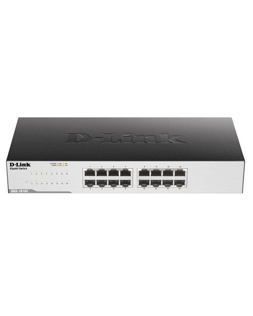 купить D-Link DGS-1016C/B1A Неуправляемый коммутатор с 16 портами 10/100/1000Base-T /  в Алматы
