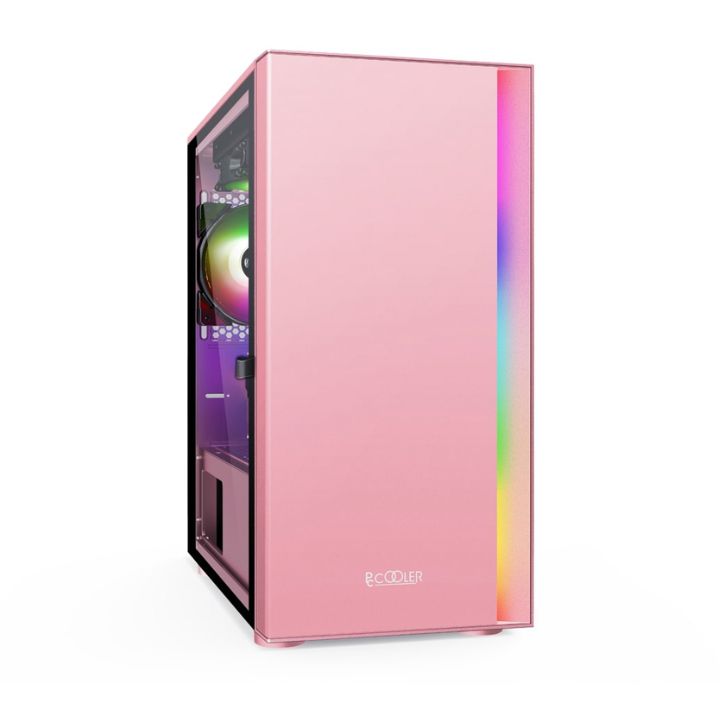 купить Компьютерный корпус PCCooler PLATINUM LM300P ARGB M-ATX/ITX USB3.0, 2xUSB2.0 Pink в Алматы