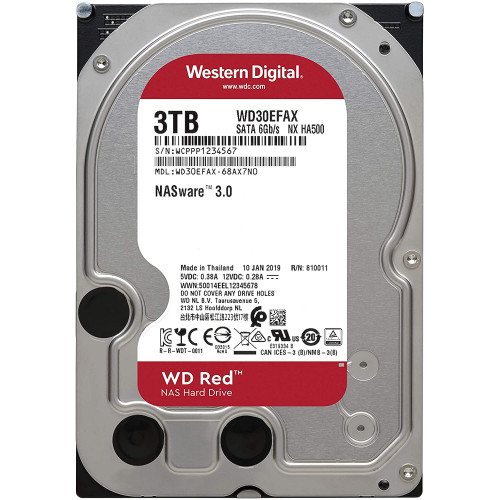 купить Жесткий диск HDD 3 Tb SATA 6Gb/s Western Digital Red WD30EFAX 3.5” 5400rpm 256MB в Алматы