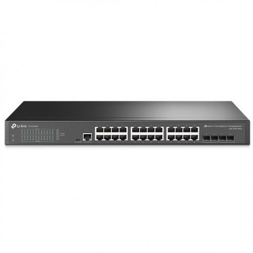 купить Коммутатор управляемый GbE 24-портовый Tp-Link TL-SG3428 <JetStream&trade; 24-Port Gigabit L2 Managed Switch with 4 Gigabit SFP Slots, 56Gbps, 1 RJ45 Console Port, 1 Micro-USB Console Port, Omada SDN> в Алматы