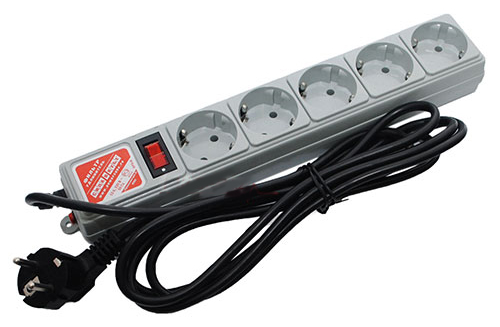 купить Сетевой фильтр Power Cube SPG-B-10, 10А/2,2кВт, 3м,  5 розеток серый в Алматы