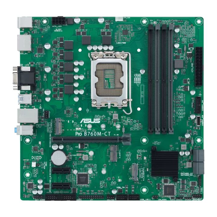 купить Сист. плата ASUS Pro B760M-CT-CSM, B760, 1700, 4xDDR5, Pro B760M-CT-CSM в Алматы