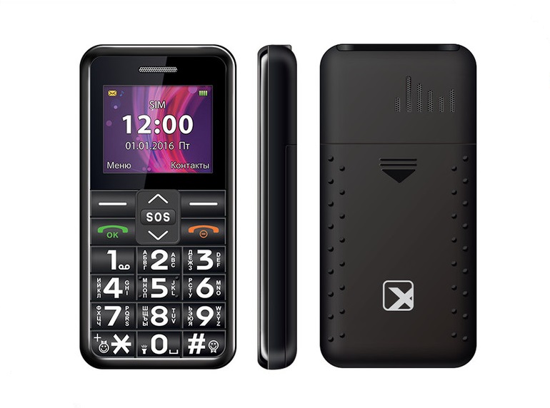 купить Мобильный телефон Texet TM-101 черный в Алматы