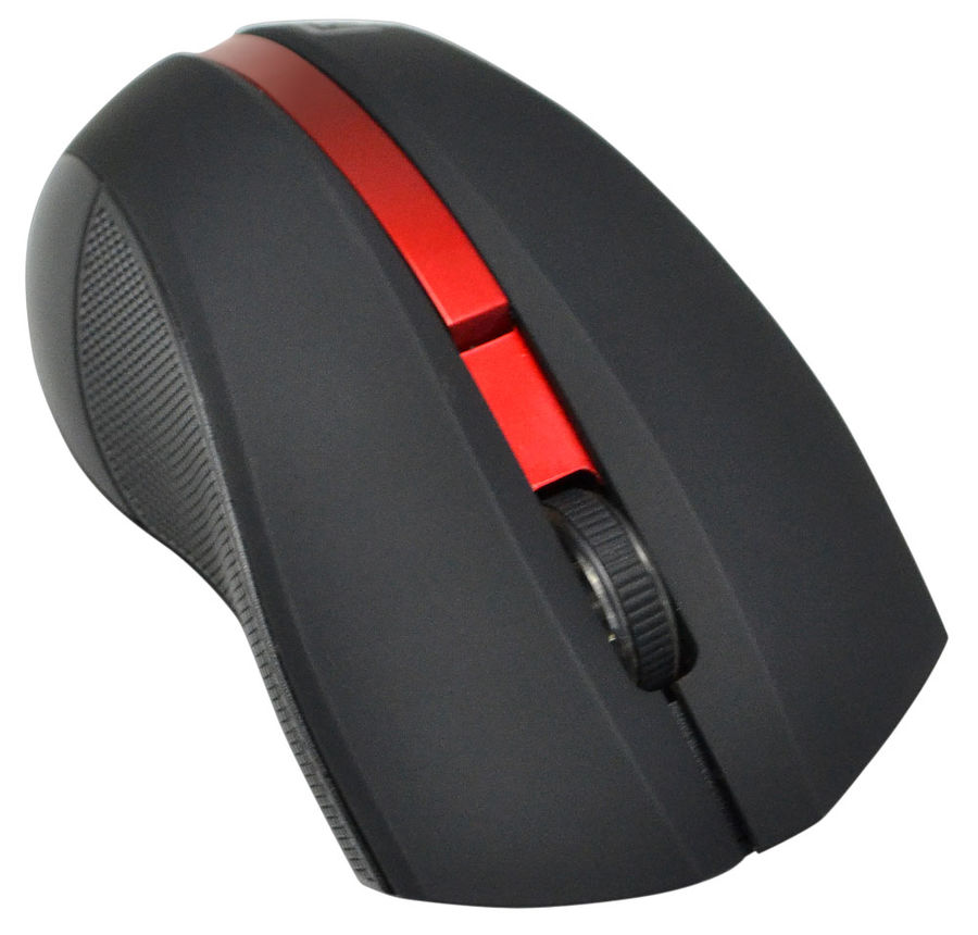 купить Мышь Oklick 615MW черный/красный оптическая (1000dpi) беспроводная USB (2but) в Алматы