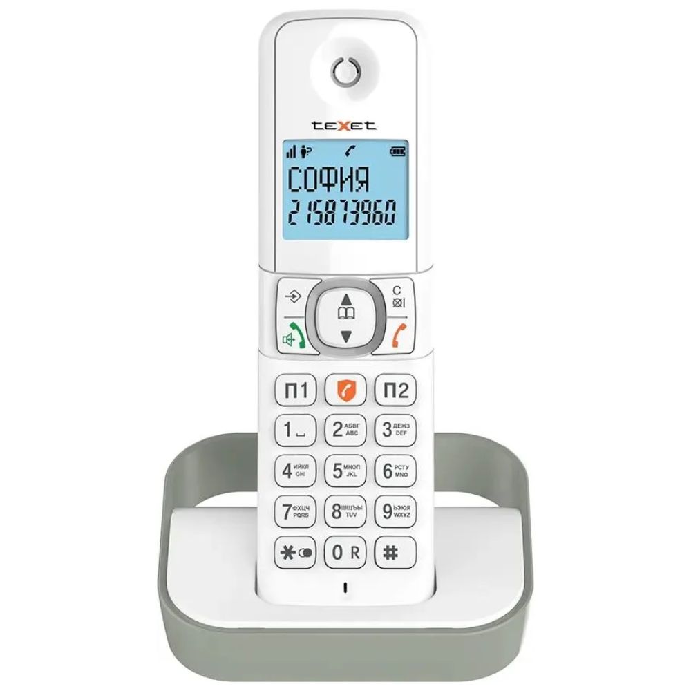 купить Телефон беспроводной Texet TX-D5605A белый серый&nbsp;127221 в Алматы