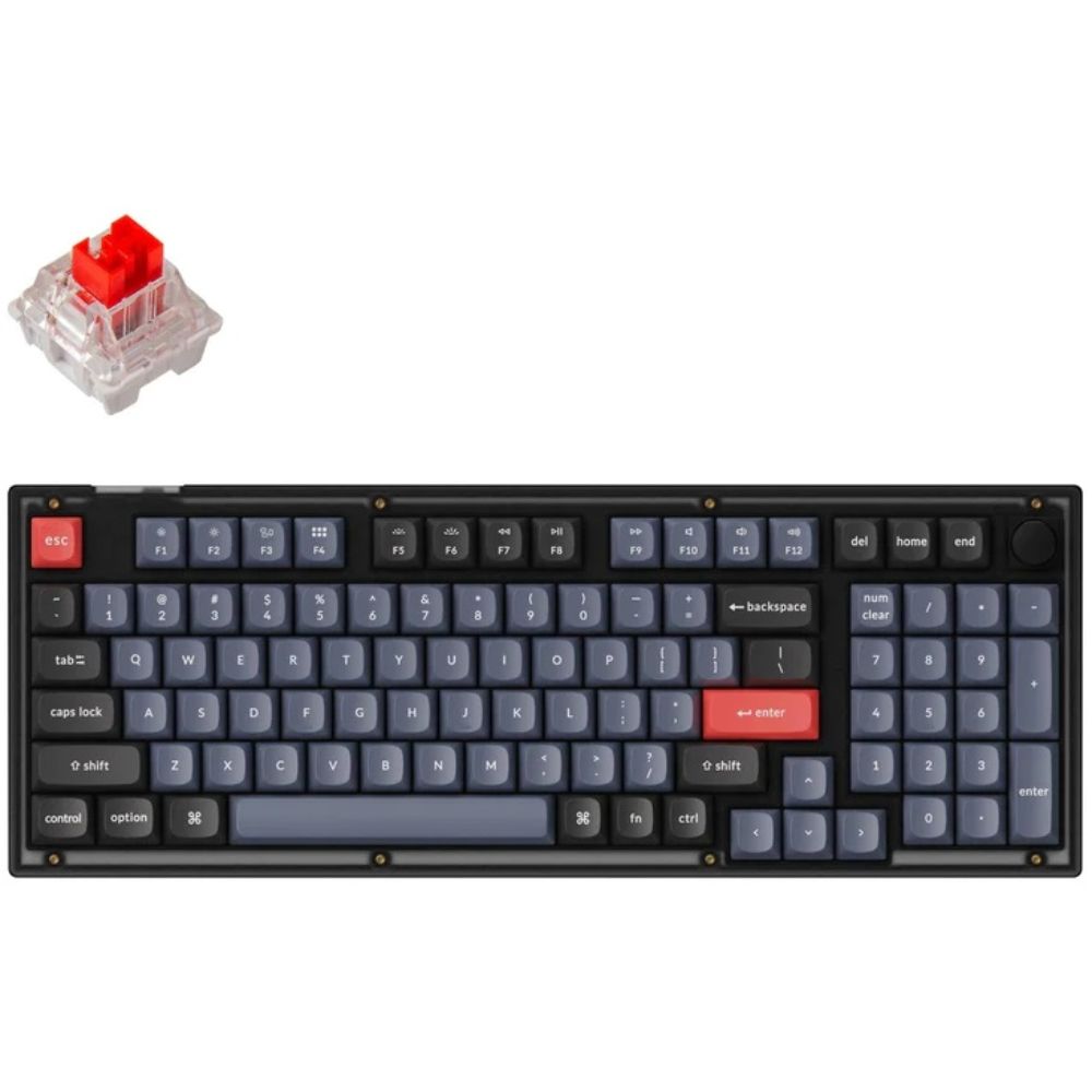 купить Клавиатура Keychron V5-C1 Frosted Black Knob Red Switch RGB Hot-Swap Keychron K pro V5C1_KEYCHRON в Алматы
