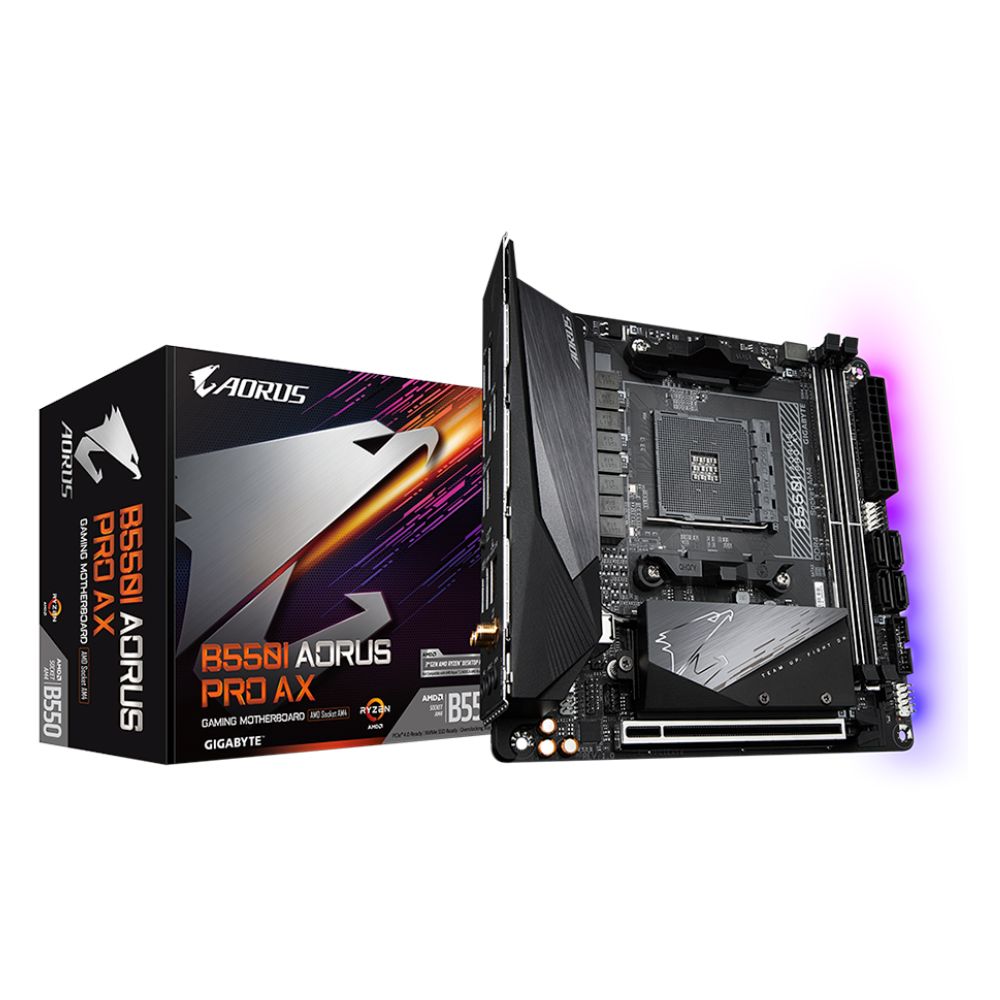 купить Материнская плата Gigabyte B550I AORUS PRO AX,&nbsp;DDR4 в Алматы