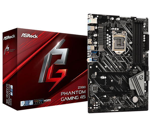 купить Геймерская Материнская плата ASRock Z390 PHANTOM GAMING 4S  в Алматы