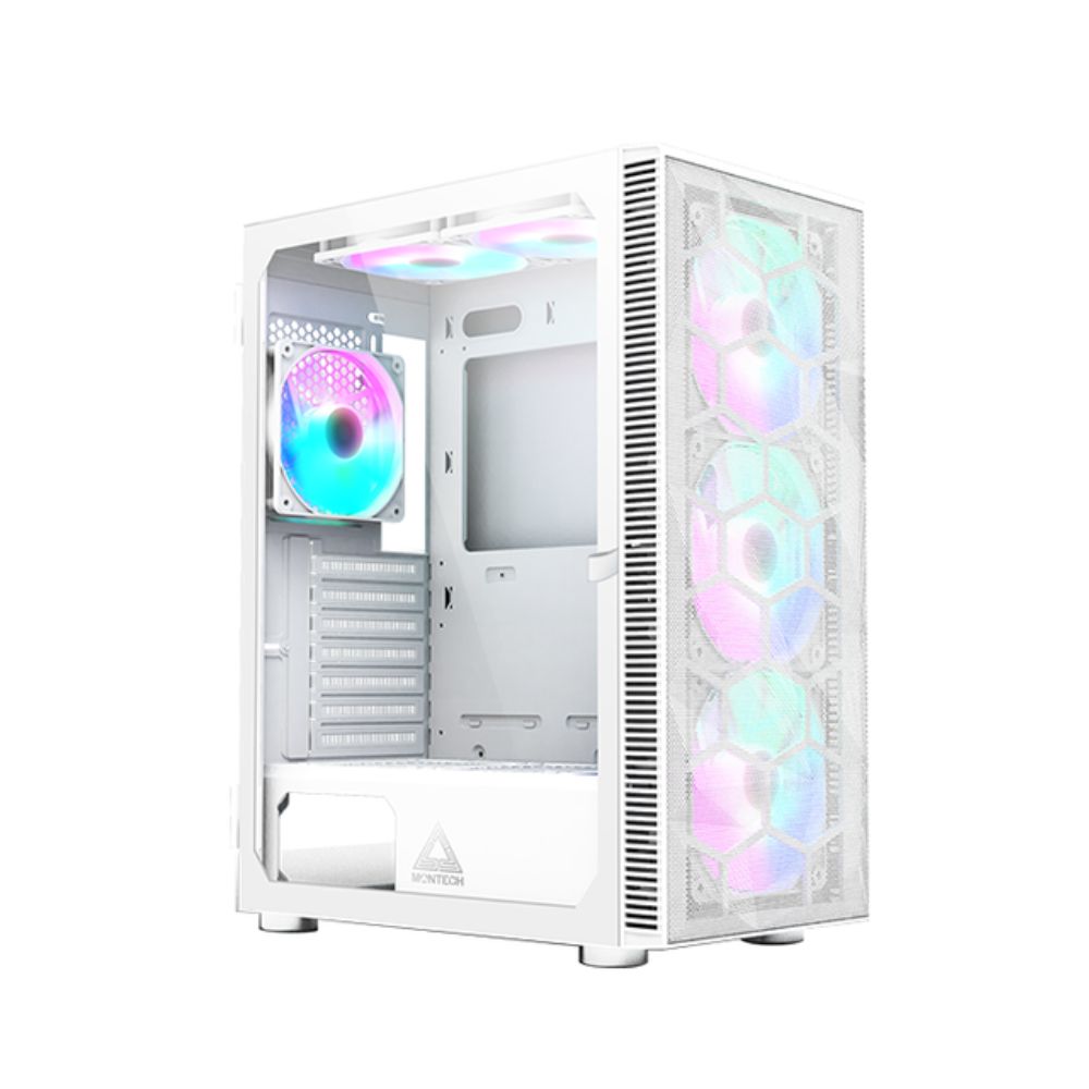 Купить Корпус Montech X3 MESH (W) ATX/Micro-ATX/Mini-ITX 1xUSB3.0 2xUSB2.0 1xAudio 1xMic Белый в Алматы