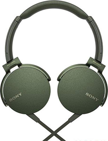 купить Наушники-гарнитура проводные Sony MDRXB550APG.E хаки в Алматы