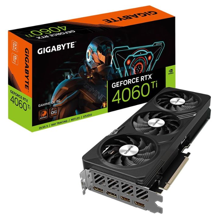 купить Видеокарта Gigabyte (GV-N406TGAMING OC-8GD) RTX4060Ti GAMING OC 8G в Алматы