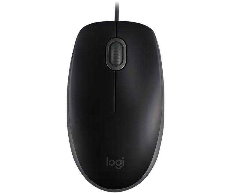 купить Мышь Logitech B110 Silent (B110s) 910-005508 Black (черная, бесшумная, оптическая, 3 кнопки, 1000dpi, USB, 1.8м) в Алматы