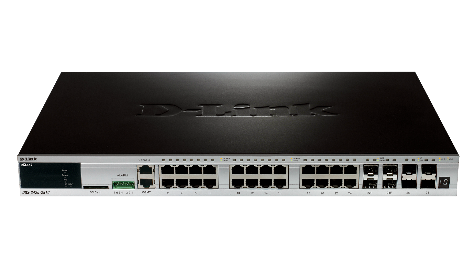 купить D-Link DGS-3420-52P  Комм-р управ-й гигабитный 48 портов PoE  + 4 порта SFP /  в Алматы