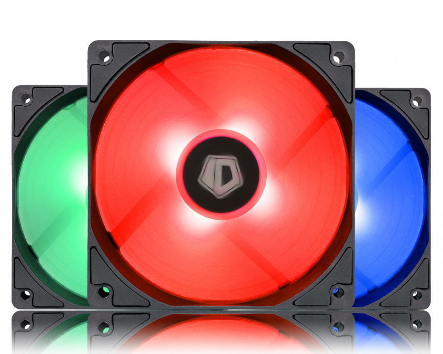 купить Вентилятор для корпуса ID-Cooling XF-12025-RGB-TRIO <комплект из 3шт, RGBLED, 120mm, 2000RPM> в Алматы