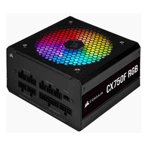 купить Блок питания ATX  750W Corsair CX750F RGB, 80 PLUS Bronze, Active PFC, вент. 12 см, CP-9020218-EU в Алматы