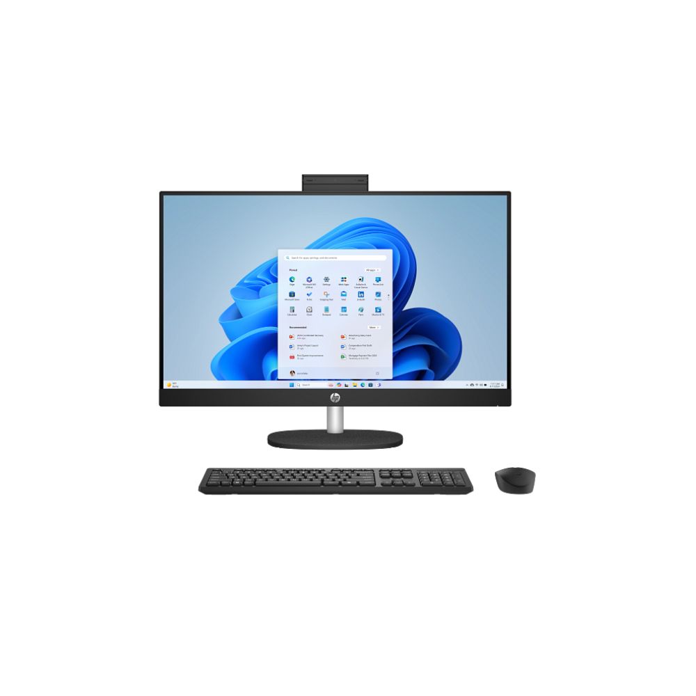 Купить Моноблок HP CJ2D9EA All-in-One Desktop AI 27-cr2024ci PC 27** FHD (1920 x 1080) Touch IPS/Intel Core Ultra 7 255U up to 5.2GHz (12C)/16GB/512GB/Intel UHD Graphics/Wi-Fi 6/BT5.4/HP TrueVision FHD 1080p + IR/Wireless mouse+keyboard/DOS/1Y/Jet black в Алматы