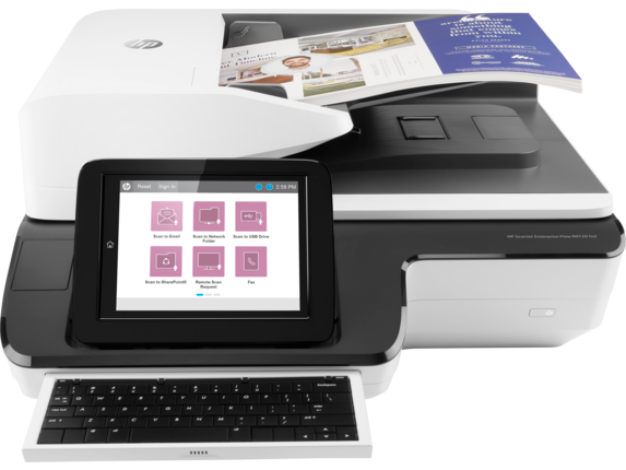 купить Сканер HP ScanJet Enterprise Flow L2763A_S, N9120fn2, А3, 600dpi, 24bit, USB 2.0 в Алматы