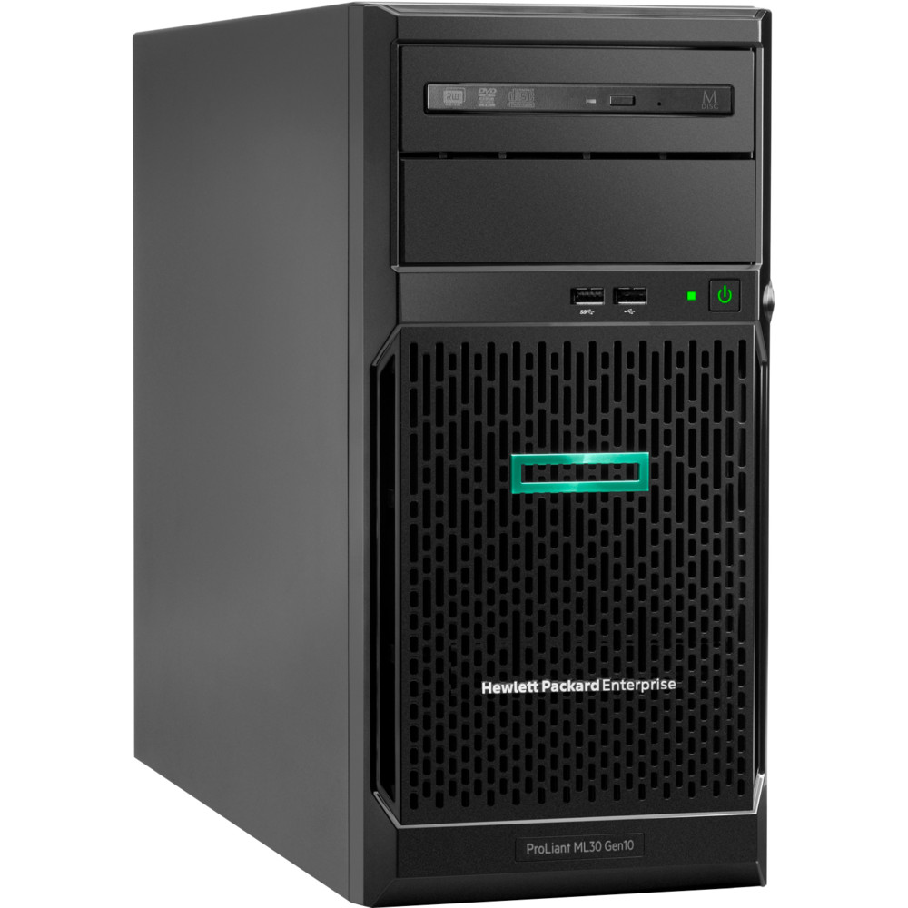 купить Сервер HP Enterprise/ML30 Gen10/1/Xeon/E-2224/3,4 GHz/16 Gb/S100i SATA only/0,1,5,10/8 SFF0/2x1GbE/Nо ODD/1 х 500W Platinum в Алматы
