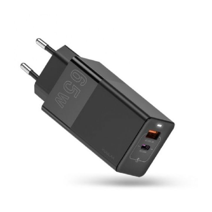 купить Зарядное устройство сетевое Kuulaa KL-CD22B USB+Type-Cx2 QC 65W черный в Алматы